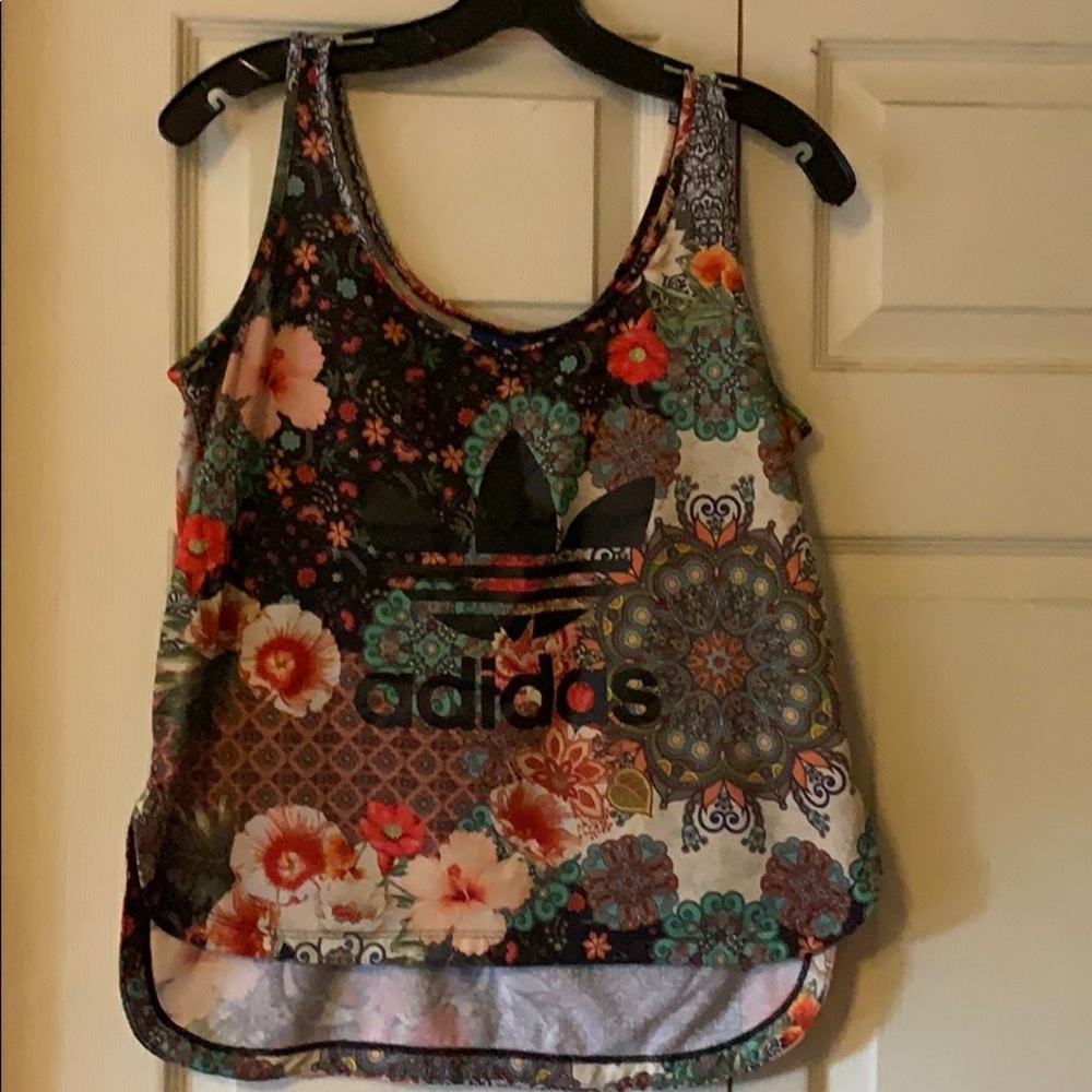 Adidas floral tank